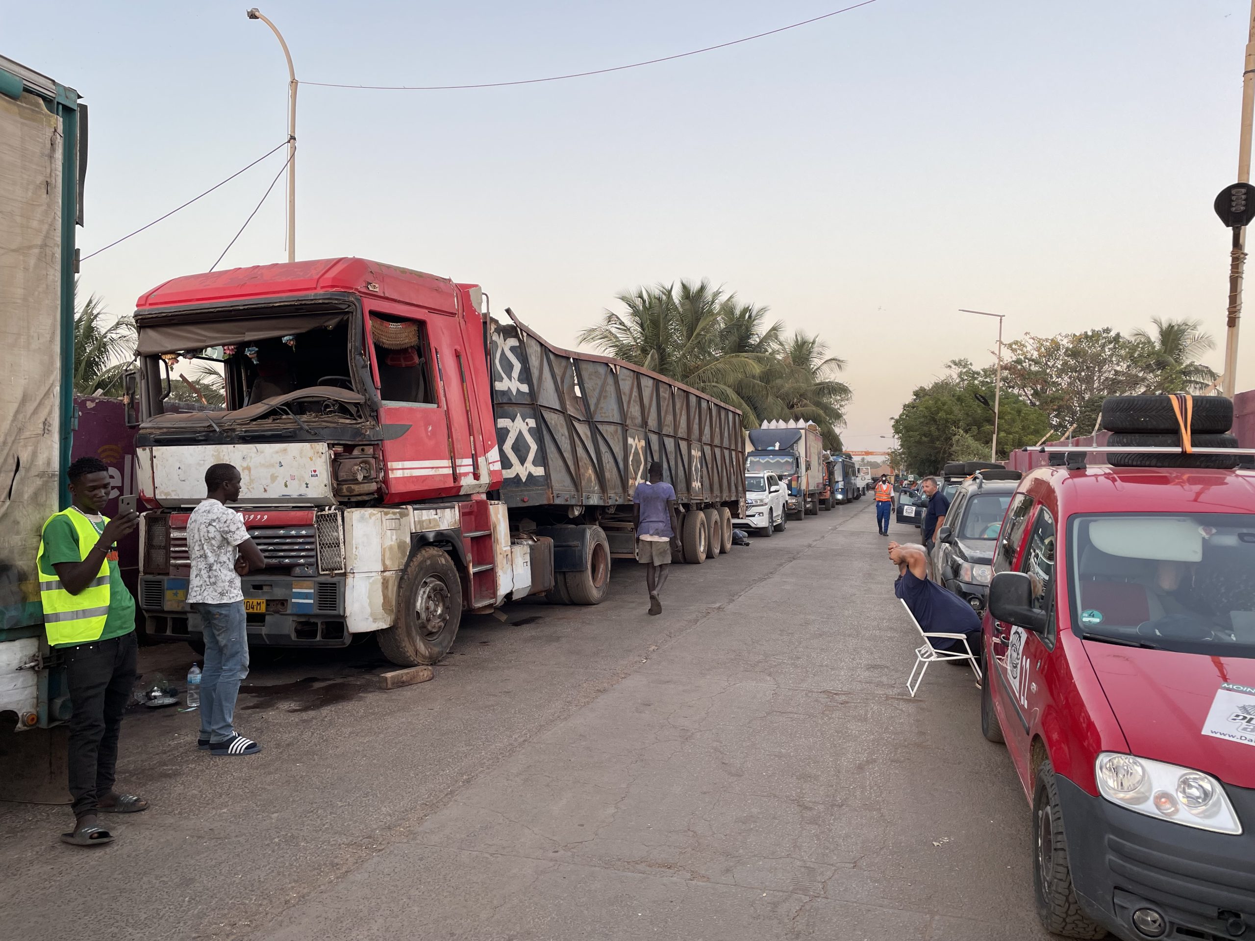 Lorry waiting for the ferry - still going