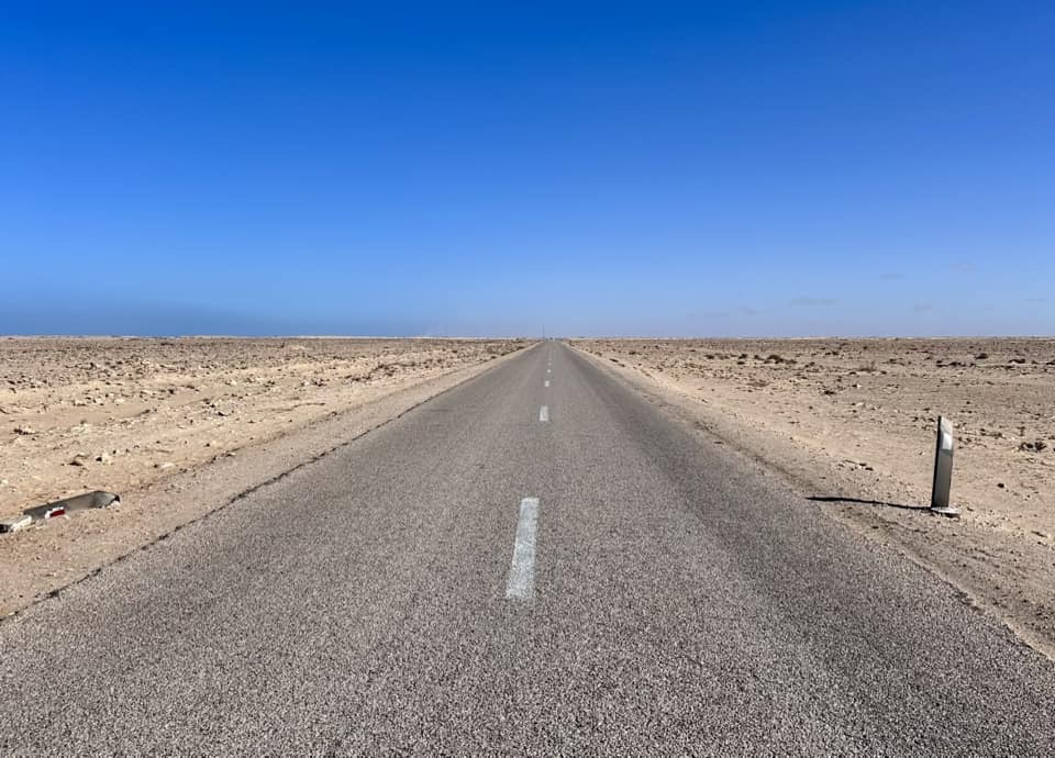 The road south - very barren.