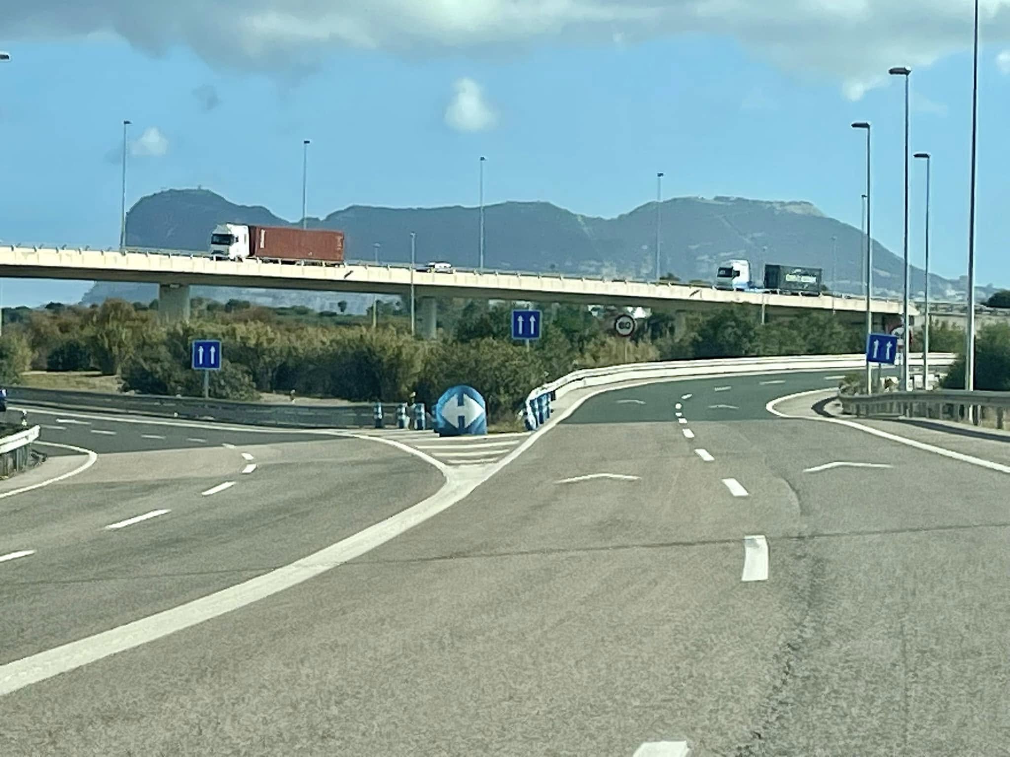 Gibraltar in the distance