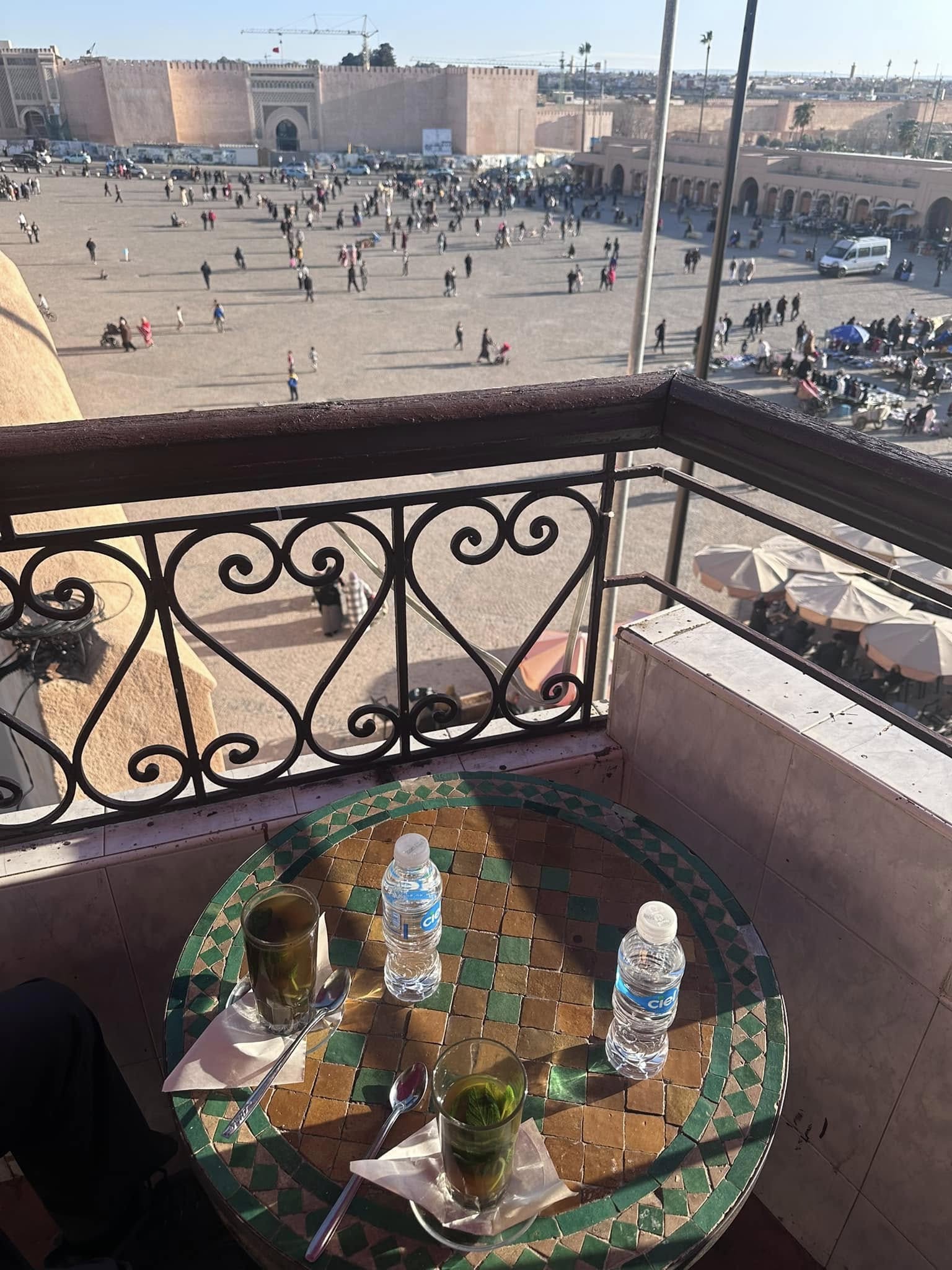 Tea above Al Hadeem Square, Meknes